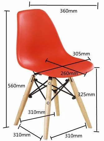 Cheap Wooden Leg Chair Plastic PP ABS Dining Chair Dar Chair for Kids