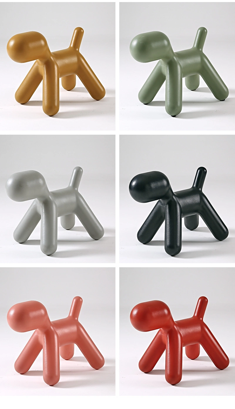 Small Size Puppy Design Plastic Dining Chair for Kids Stool