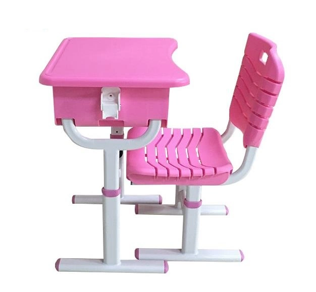 Adjustable Height Primary School Steel Plastic Kids Student Desk Chair
