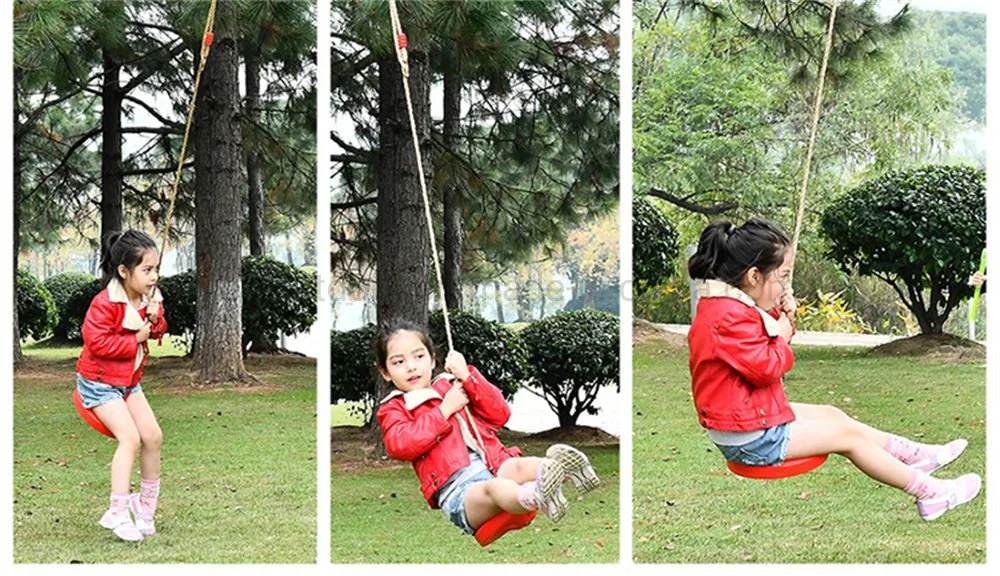 Outdoor Playground Plastic Flower Hanging Climbing Rope Disc Garden Camping Children Swing Chair for Kids