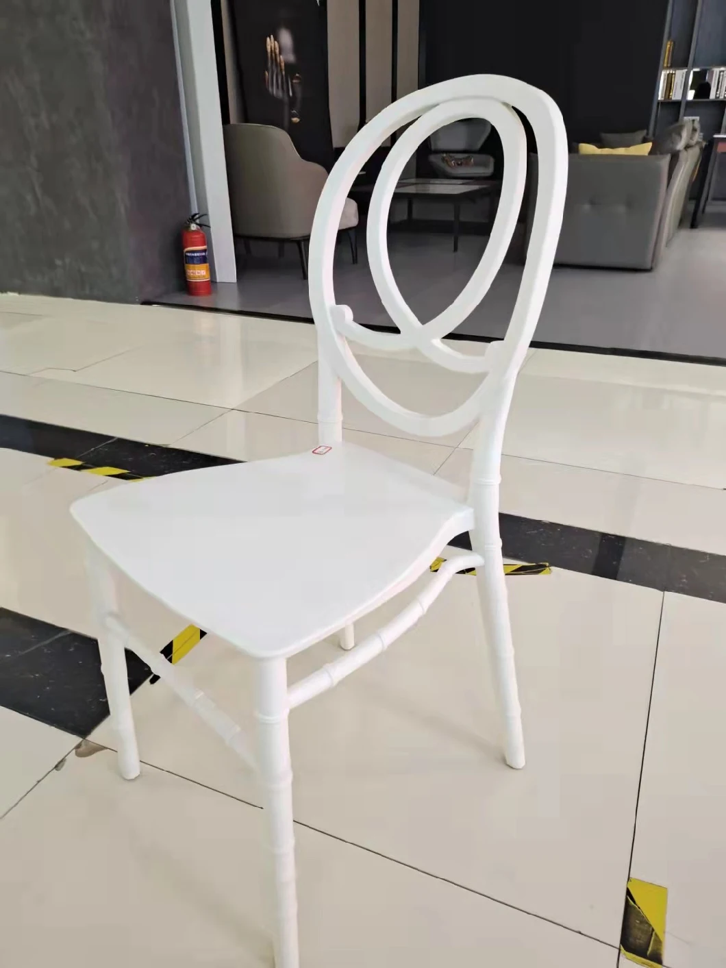 Modern White Plastic Stackable Dining Chair for Home, Hotel, Restaurant, Bar, Office