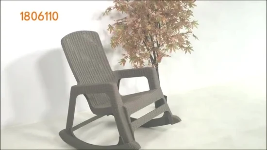 Modern Cheap Rattan Plastic Outdoor Rocking Chair for Adults