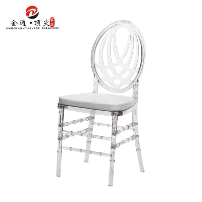 Wholesale Hotel Furniture Wedding Banquet Event Polycarbonate Plastic Clear Transparent Chiavari Chair