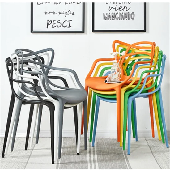 Modern Colorful Stackable Plastic Coffee Shop Bar Stools for Sale