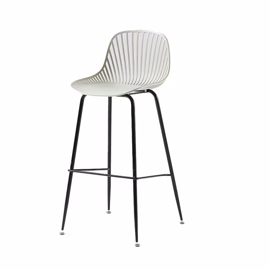 Modern Outdoor Garden Hotel Bar Furniture Leisure Dining Room Banquet Lounge Rocking Plastic Metal Restaurant Bar Stool Dining Chair for Garden