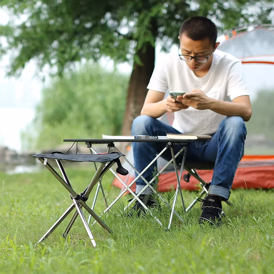 Portable Folding Beach Chair Fishing Stool with Lift and Umbrella Camping Accessories Furniture Outdoor Oxford Cloth Wyz20333