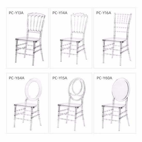 Outdoor Wedding Clear Plastic Resin Chivari Tiffany Events Transparent Throne Chair for Wedding