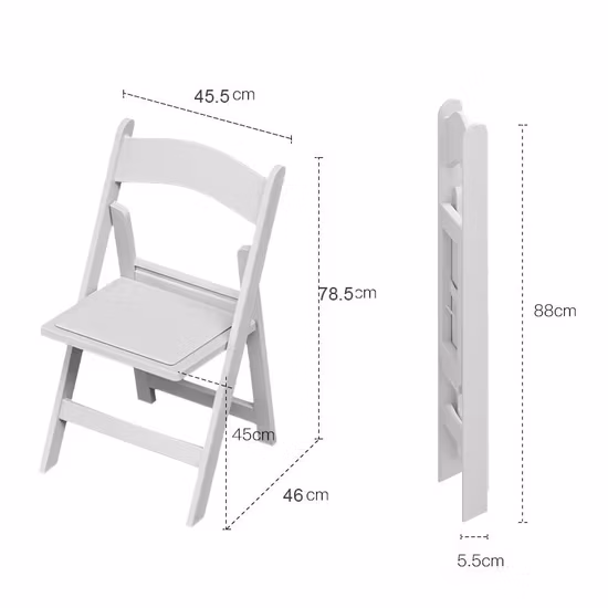 White Plastic Folding Chair Outdoor Resin Folding Hotel Party Wedding Chairs